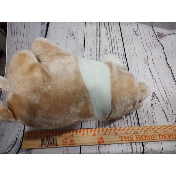 Bulldog Stuffed Animal Plush Realistictan White Tan Bull Dog - Picture 7 of 7